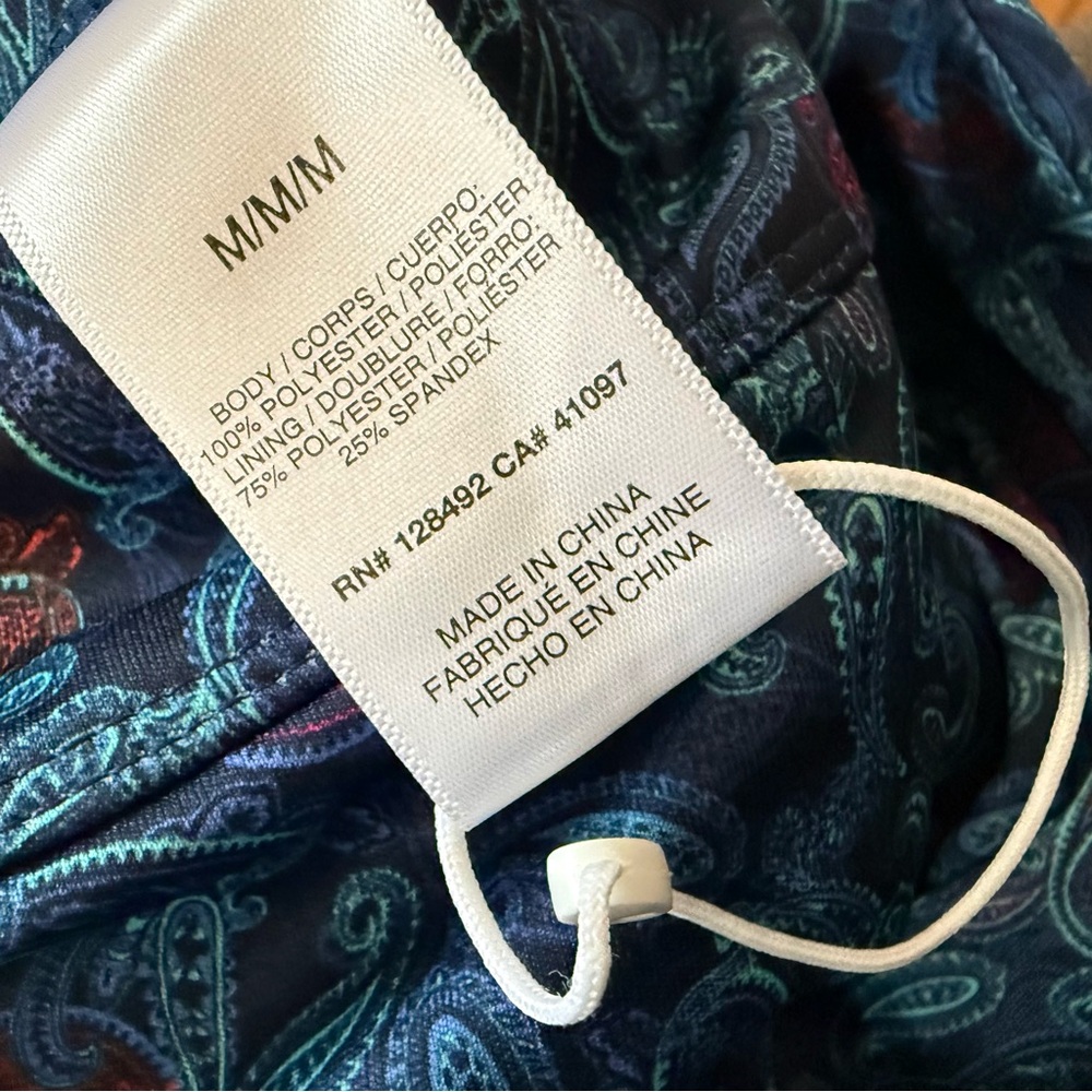 Greg Norman Collection Blue Paisley Skirt - Picture 9 of 13